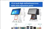 Smart Cash Register POS System All-in-One Cash Register with 15.6-inch Dual Screen, Touch Screen PC