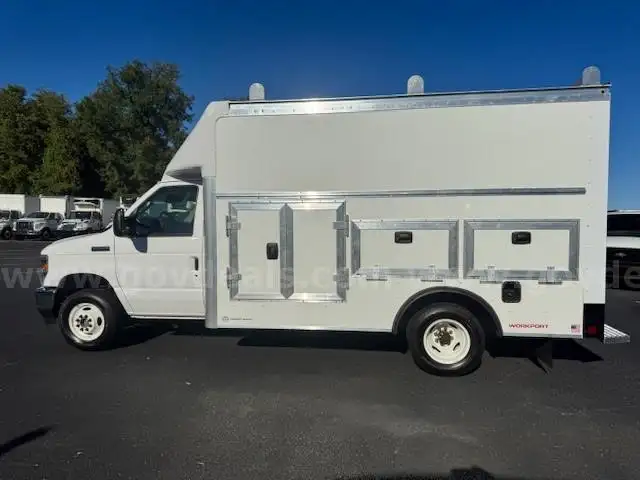 2025 Ford E450 Cutaway Van with NEW RockPort Workport Utility Body