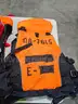 Lot of swift water rescue equipment Set of 4 helmets, 4 PFDs, 4 Floating throw rope bags