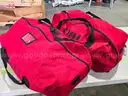 Lot of swift water rescue equipment Set of 4 helmets, 4 PFDs, 4 Floating throw rope bags