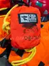 Lot of swift water rescue equipment Set of 4 helmets, 4 PFDs, 4 Floating throw rope bags