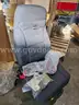 Pallet of Fire truck seats. 3 Complete air ride seats, one captain's chair, parts etc. Pierce