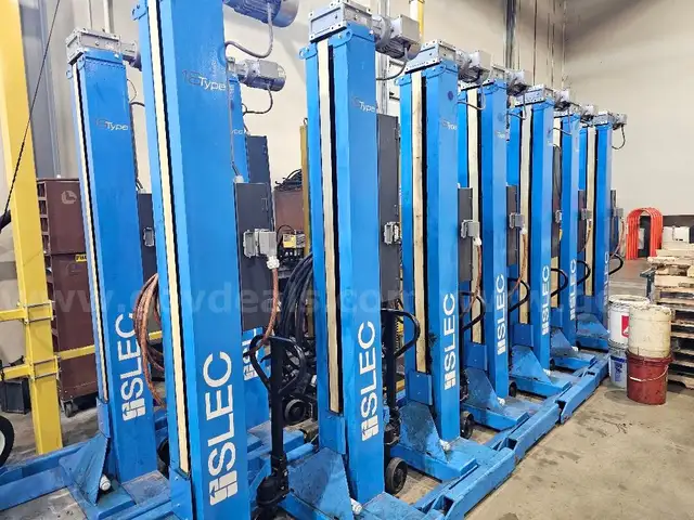 (Set 1) lot includes (6) six SEFAC BY SLEC 18,000 pound lifts INSPECTED 4/26 440 VOLT 3 PHASE