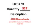 Lot 91 - Pallet 58 - 527ea Acer -  Spin 11 (R751T)  With Stylist - No power cord.