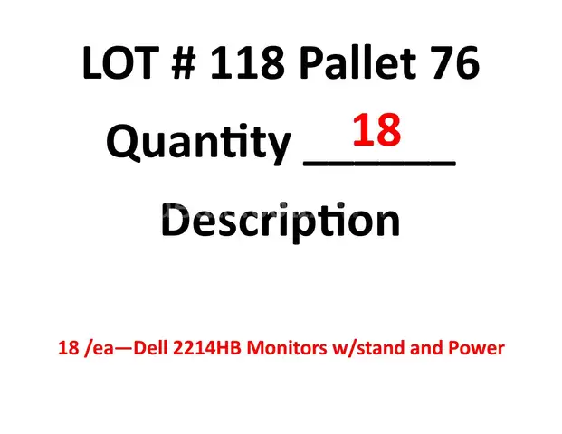 Lot 118 - Pallet 76 - Misc Electronic Pallet 18ea Total