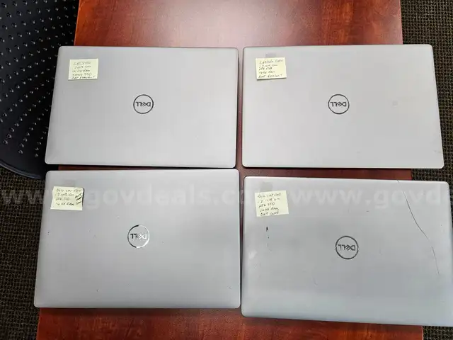 Four Dell Latitude 5410 laptops