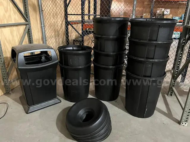 Lot of Trash Receptacles