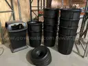Lot of Trash Receptacles