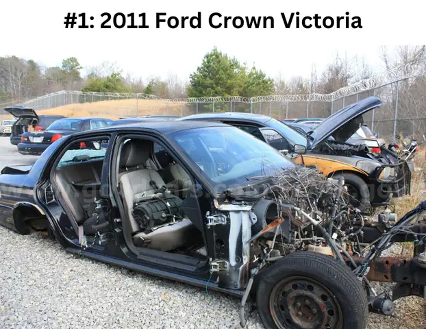 Group of 7 Wrecked Patrol Vehicles