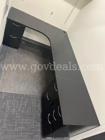 Extra Large L Shaped Office Desk with 7 drawers