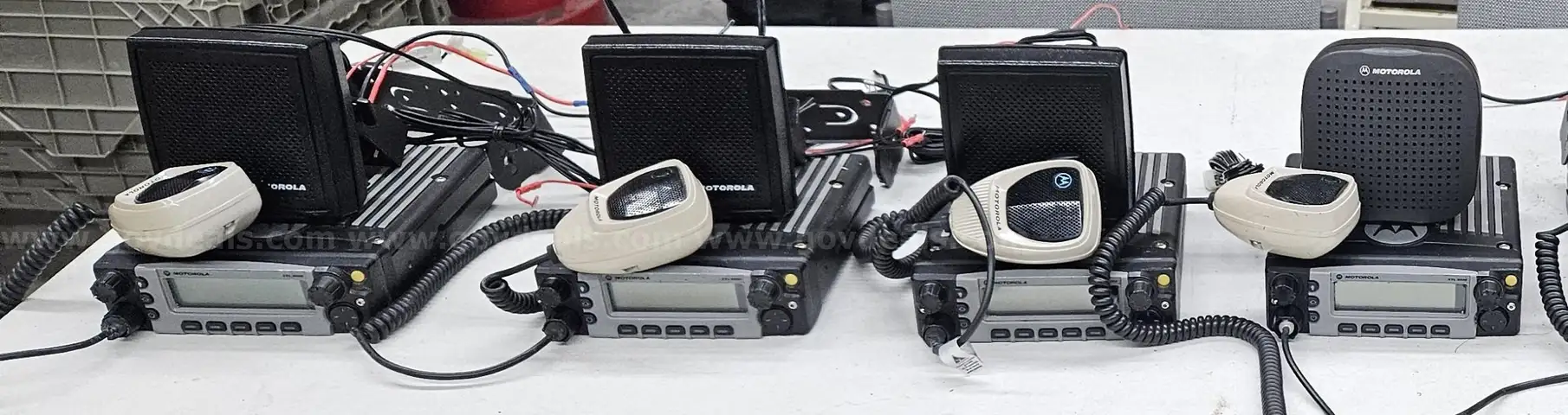 4 Motorola XTL 5000 Mobile Radios with mics and speakers