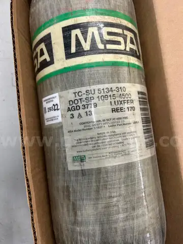 MSA 4500 PSIG 60 min Cylinders x 6