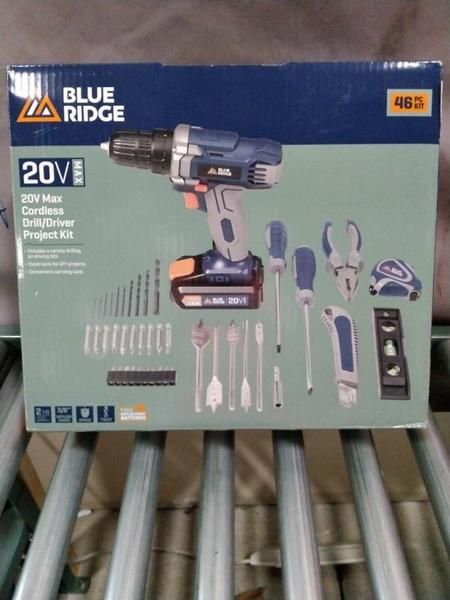 Blue Ridge Tools 46pc 20V Max Cordless Drill Driver Project Kit