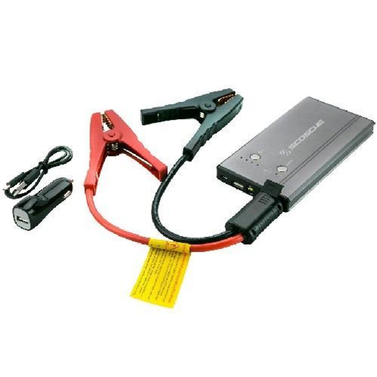 scosche portable car jump starter with usb power bank gray