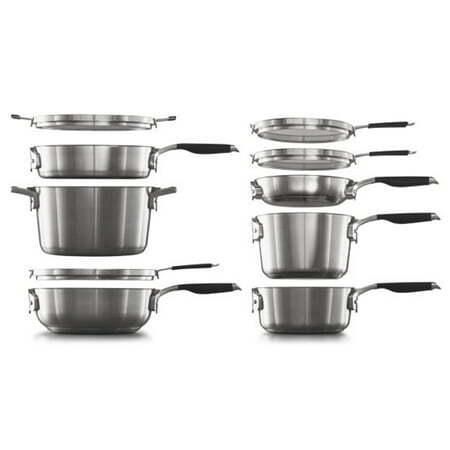 Calphalon Select 10pc Space Saving Stackable Stainless Steel Cookware   21214 180269 1 