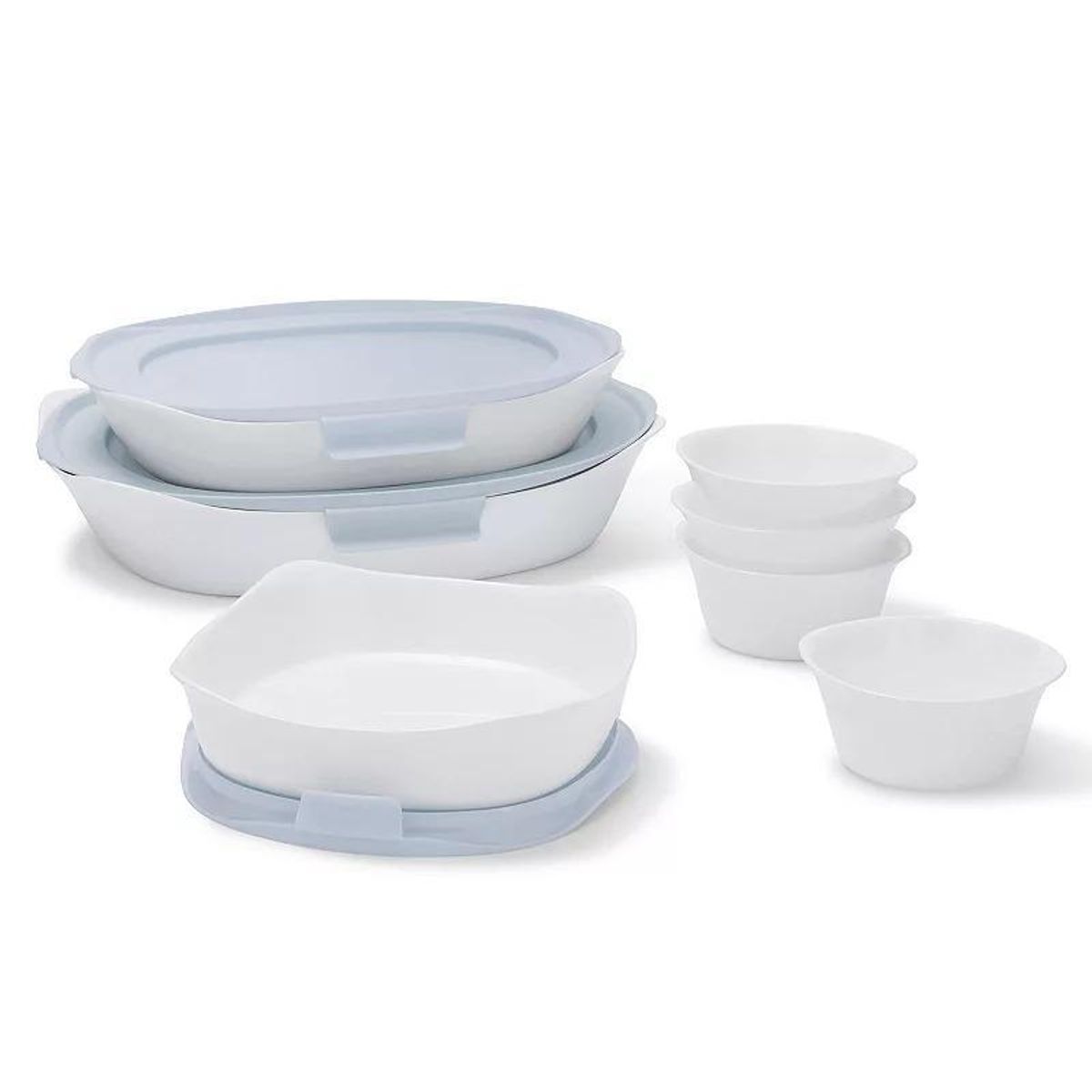 Rubbermaid DuraLite Glass Bakeware, 10-Piece Set, Baking Dishes or ...