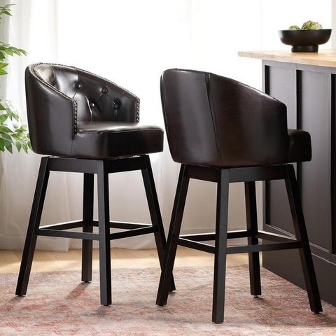 Christopher Knight Home Ogden KD Swivel Barstool (2 piece set) | AllSurplus