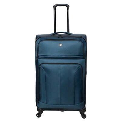 Skyline Softside Large Checked Spinner Suitcase Teal AllSurplus Pittston