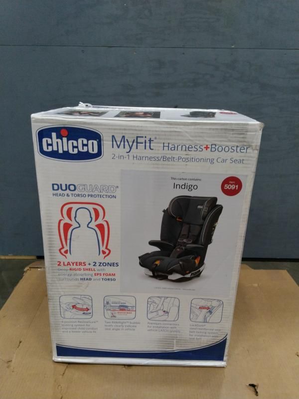 Chicco myfit harness outlet booster car seat indigo