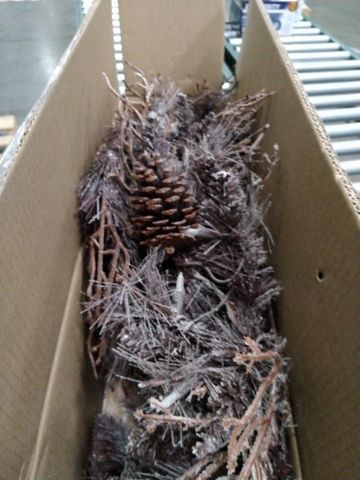 Nearly Natural 6' Pre-lit LED Flocked Mixed Pine with Pinecones ...