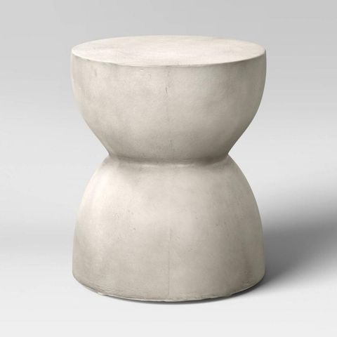 Faux Stone Hourglass Shaped Patio Accent Table - Threshold ...