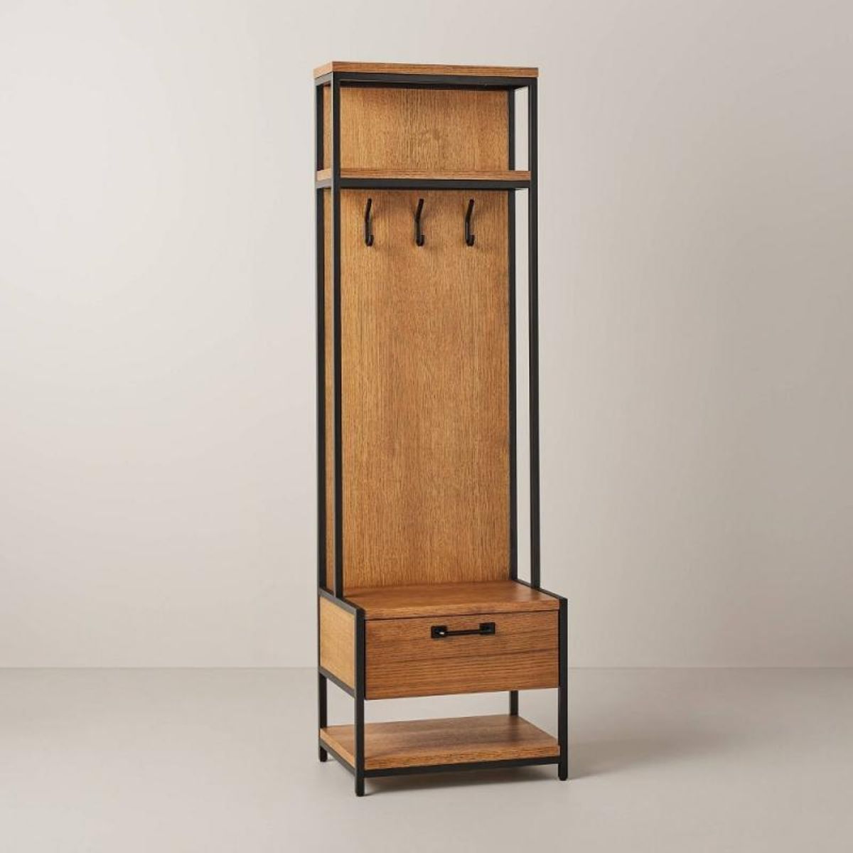 Modular Entryway Storage Cabinet with Hooks - Aged Oak - Hearth & Hand ...