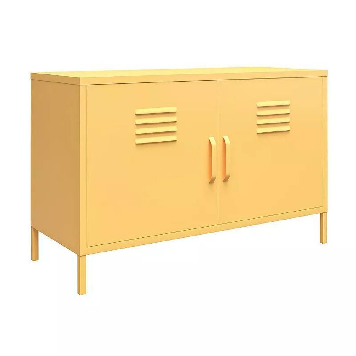 2 Door Cache Metal Locker Accent Cabinet Yellow - Novogratz ...