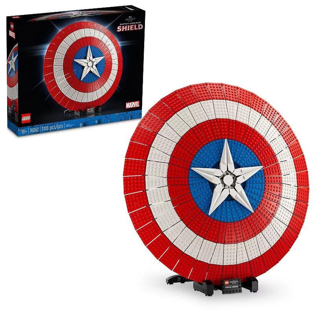 Lego Marvel Captain America's Shield Building Model Kit 76262 