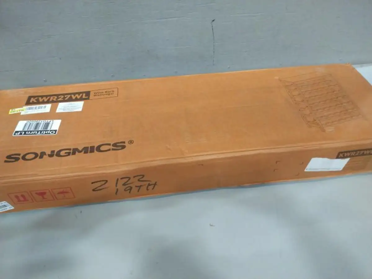 SONGMICS 42Bottle Wine Rack Free Standing Floor, 7Tier Display Wine