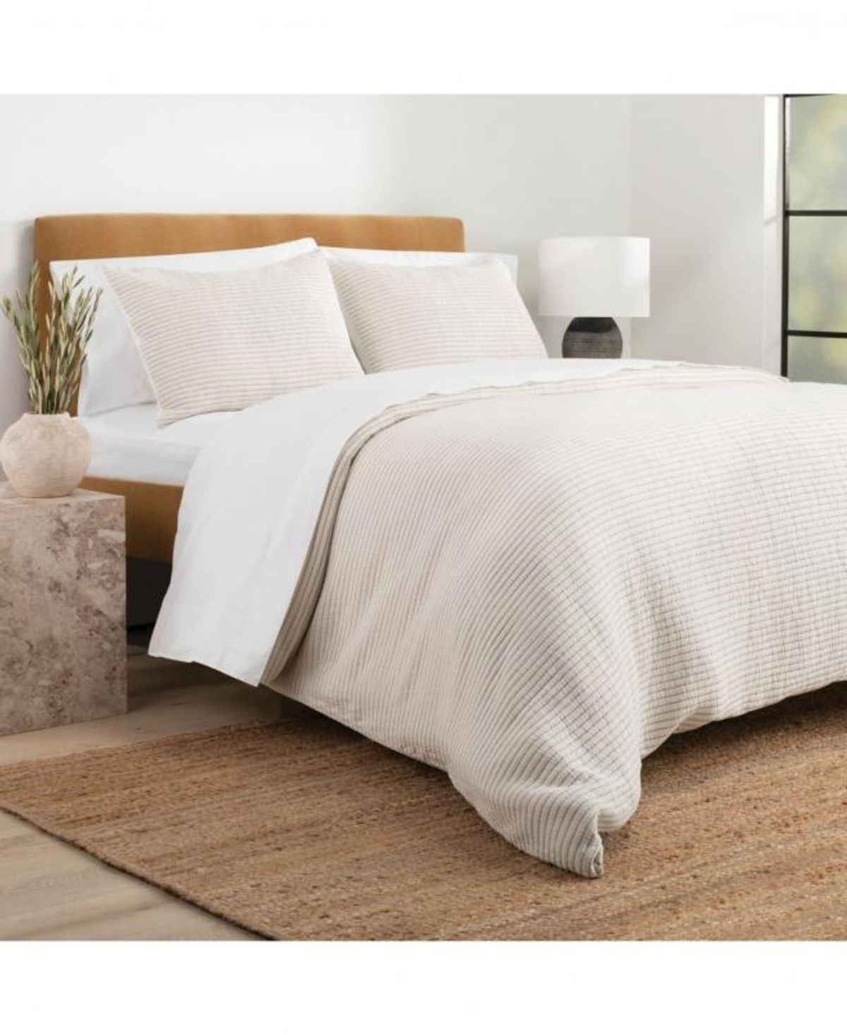 Nate Home by Nate Berkus Matelasse Duvet Set/3, King Size, Pearl/Morel ...