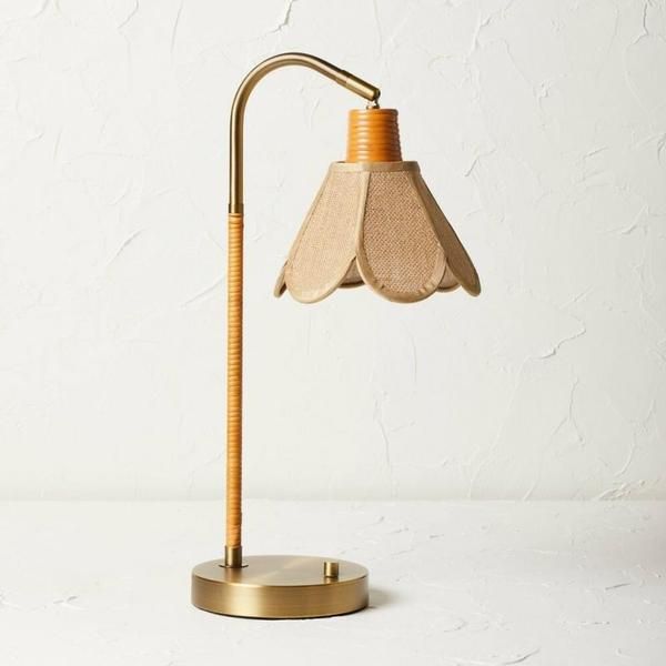 Burlap Petal Floor Lamp Opalhouse designed retailer with Jungalow