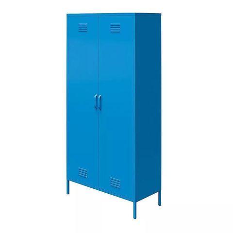 Cache Tall 2 Door Metal Locker, Cabinet Blue - Novogratz: Adjustable ...