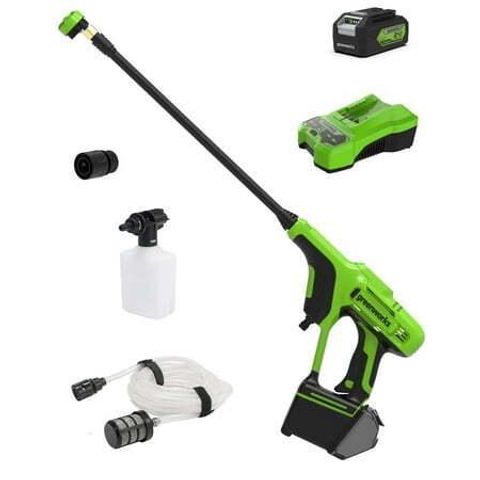 Greenworks POWERALL 600 PSI Cordless Battery Power Cleaner Kit with 4 ...