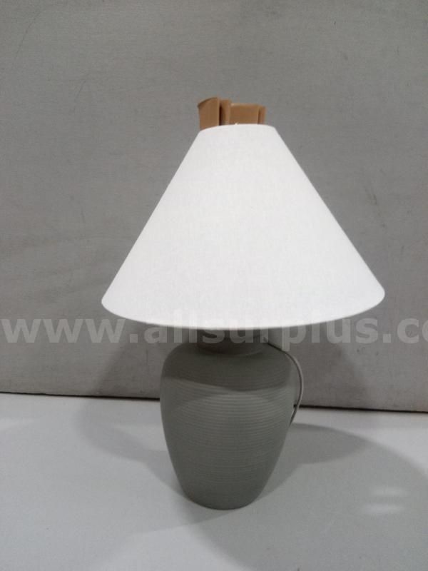 Studio McGee Ceramic Ribbed Table Lamp grey popular finish