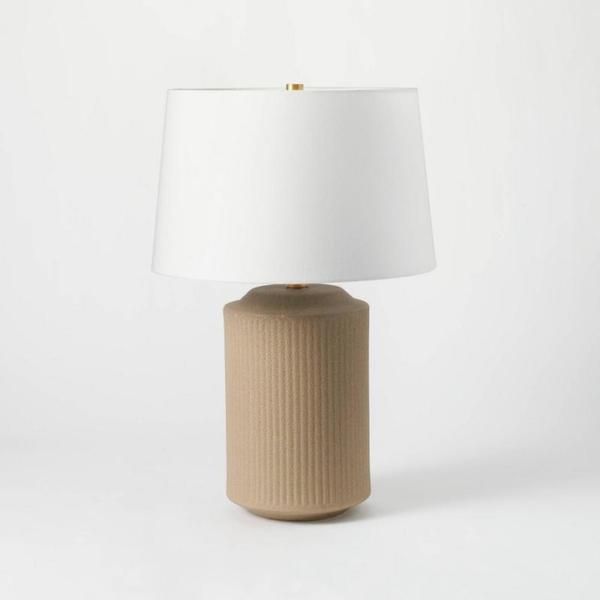 ceramic assembled table lamp white