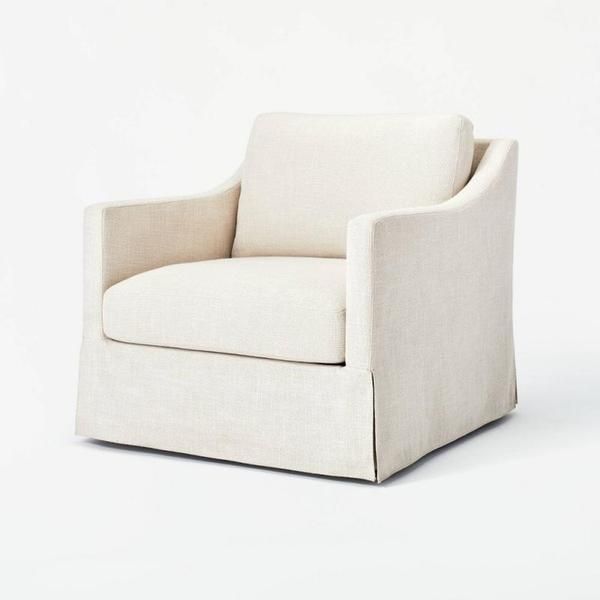 cream swivel glider