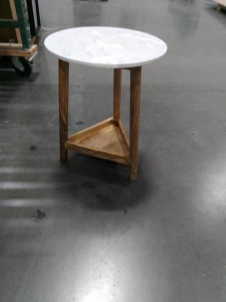 Lanham marble sales top side table