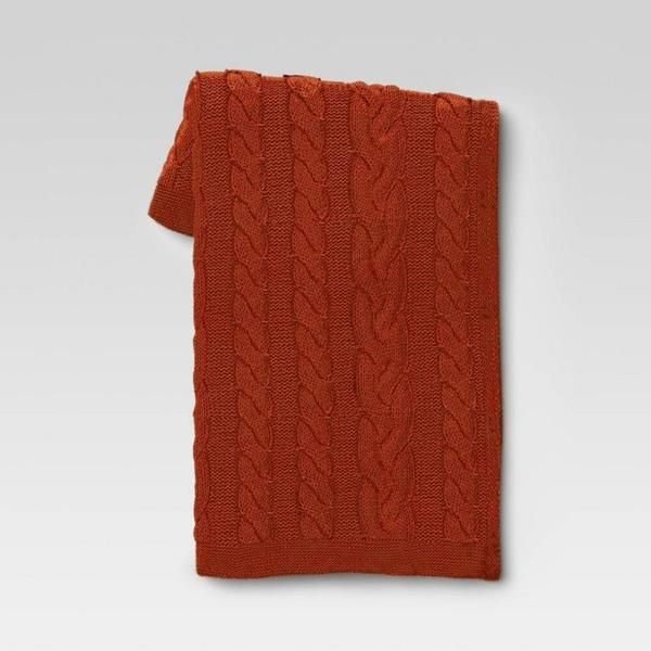 Threshold cable knit blanket hot sale