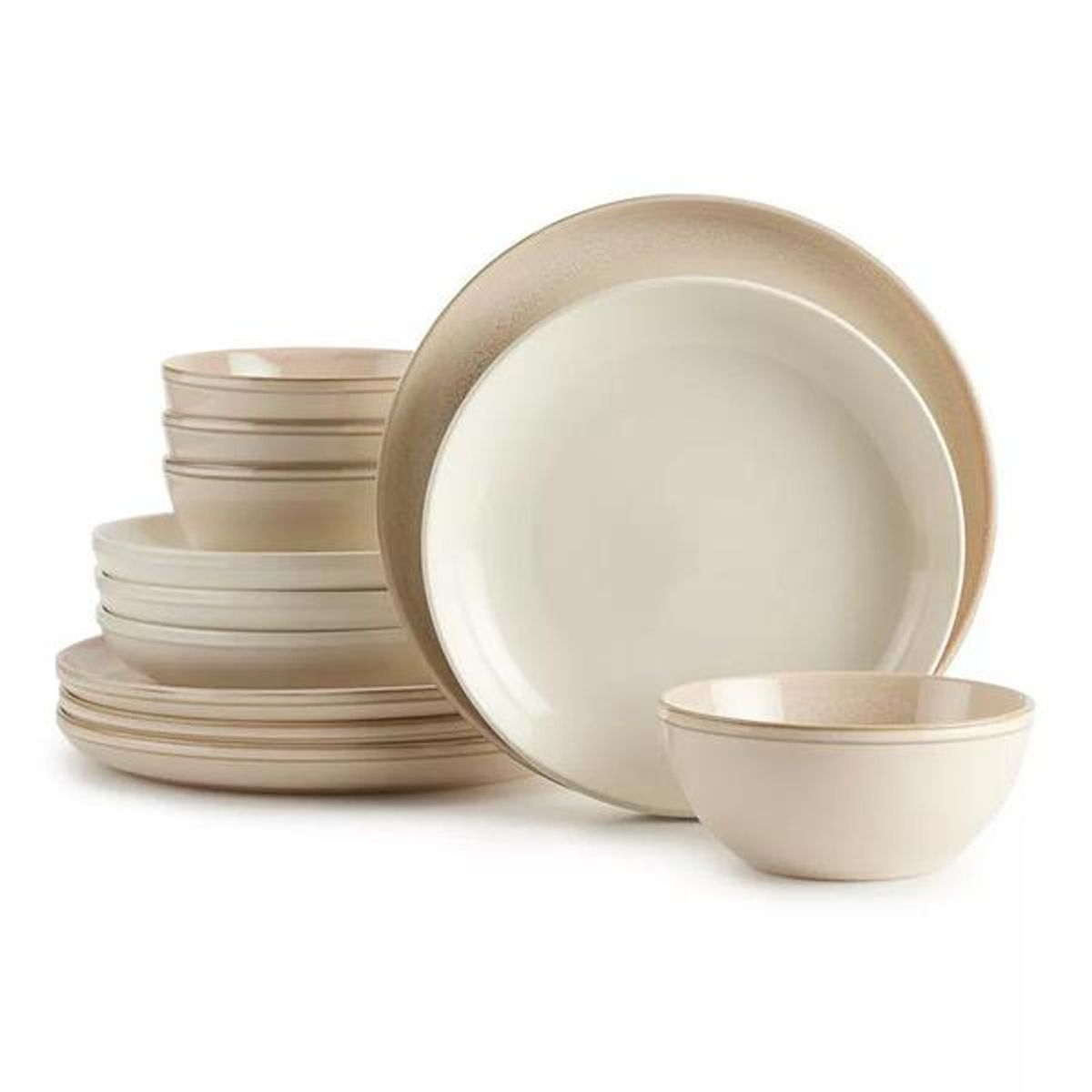 Corelle 12pc Stoneware Dinnerware Set Cream | AllSurplus | Phoenix