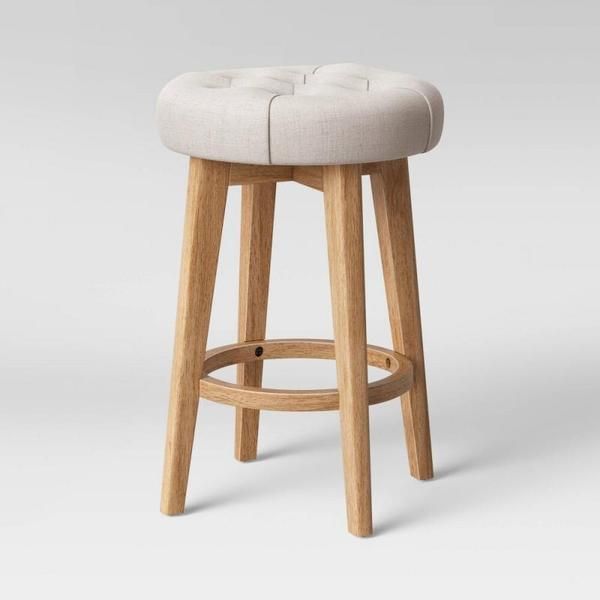 Tufted bar deals stool bench