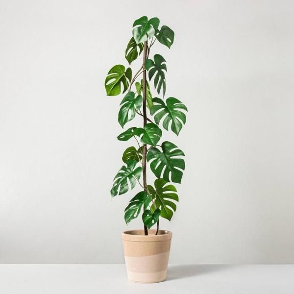 Brand New deals Hearth And Hand Faux Monstera Potter Plant