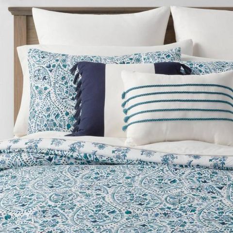 12pc King Bancroft Reversible Paisley Print Comforter & Sheet Bedding ...