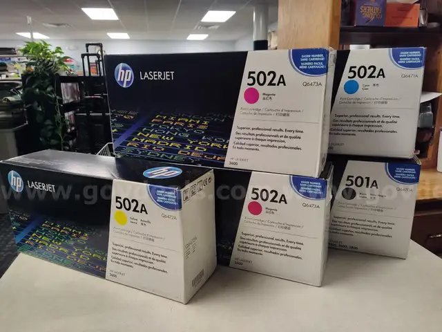 HP Laserjet printer toners 501A 502A