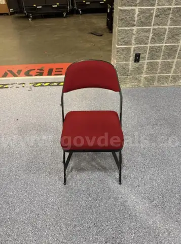 Lot of (50) Red Folding Chairs