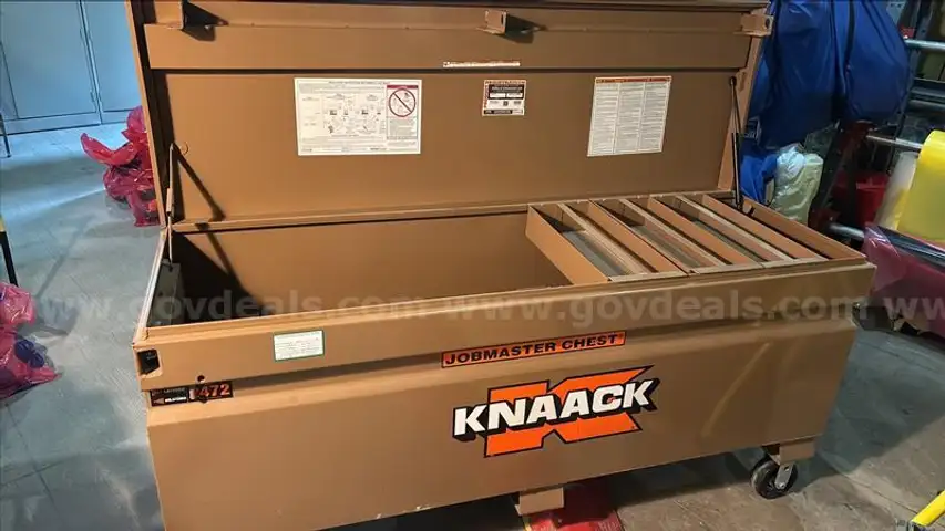 KNAACK BOX - Jobmaster Chest - Model 2472 - Steel, Tan * NO KEY *