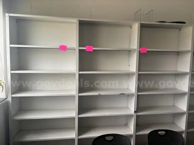 Lot of 6 Shelving Units
