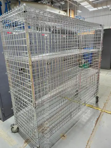 Lot of 5 Uline Cages on Wheels
