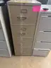 Lot of 4, 4 Drawer Filing Cabinets - Beige *No Key*