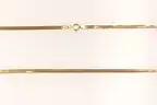 14K Yellow Gold Herringbone Design Necklace, 5.3 Grams