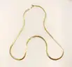 14K Yellow Gold Herringbone Design Necklace, 5.3 Grams